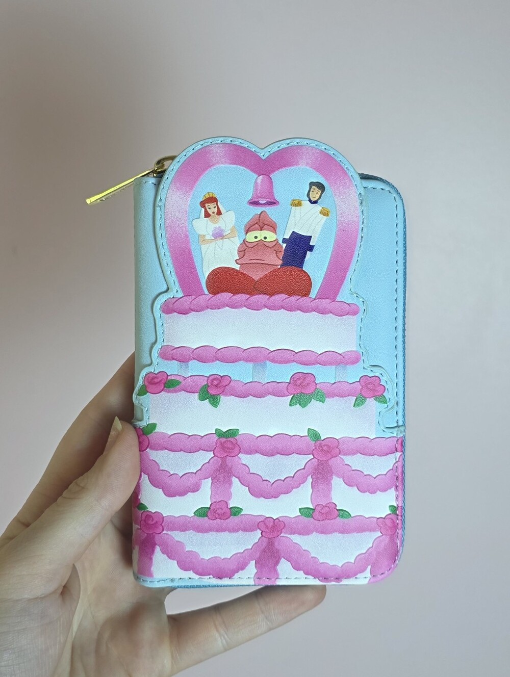 Ariel and Eric Cake Wallet Cardholder - Pink & Light Blue